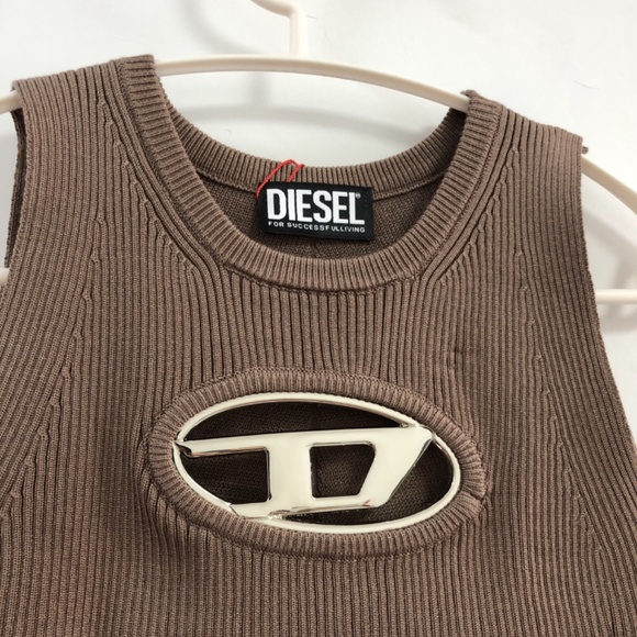 Diesel  Rib knit viscose polyester-blend tank top - Picture 3 of 5